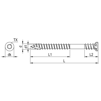 Vis INOX brut pour terrasse
