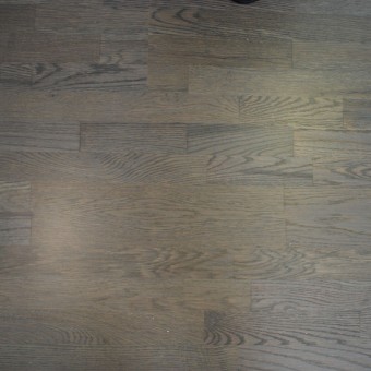 Parquet chêne contrecollé 3 frises verni GRIS PLATINE SATINE sans chanfrein