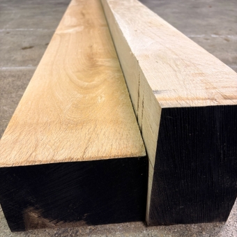 Traverse paysagère rabotée chêne massif 11 x 19 cm 2 m