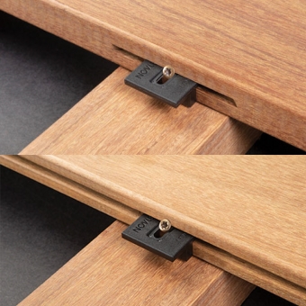 Fixation invisible HardWood clip